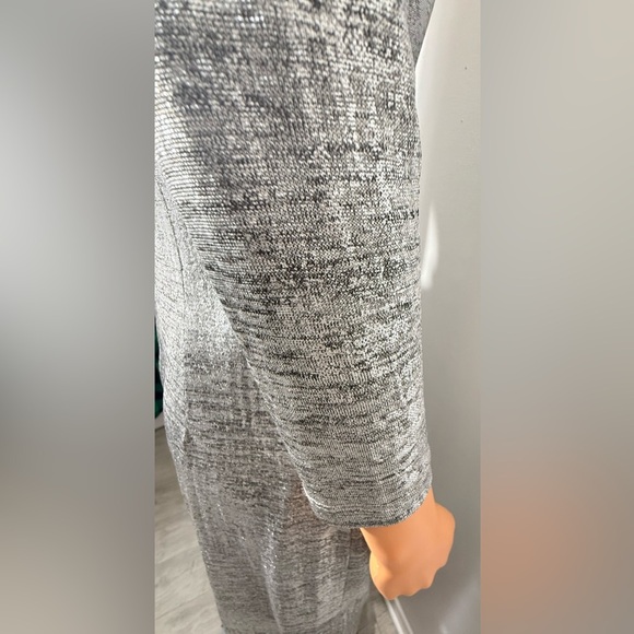 Vince Camuto Metallic Gray Long Sleeve Dress - Picture 6 of 8